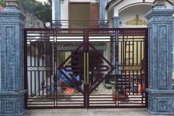 Mẫu cửa cổng sắt 2 cánh đẹp