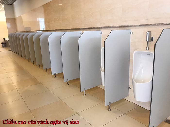 Chiều cao của vách ngăn vệ sinh Chiều cao của vách ngăn vệ sinh