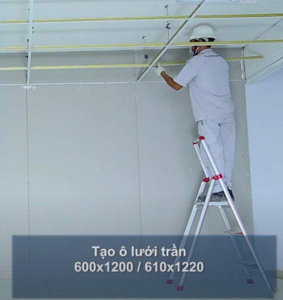 Tạo ô lưới trần 600x1200 Tạo ô lưới trần 600x1200