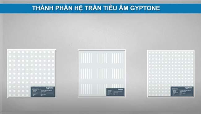 Thành phần hệ trần tiêu âm GYPTONE Thành phần hệ trần tiêu âm GYPTONE